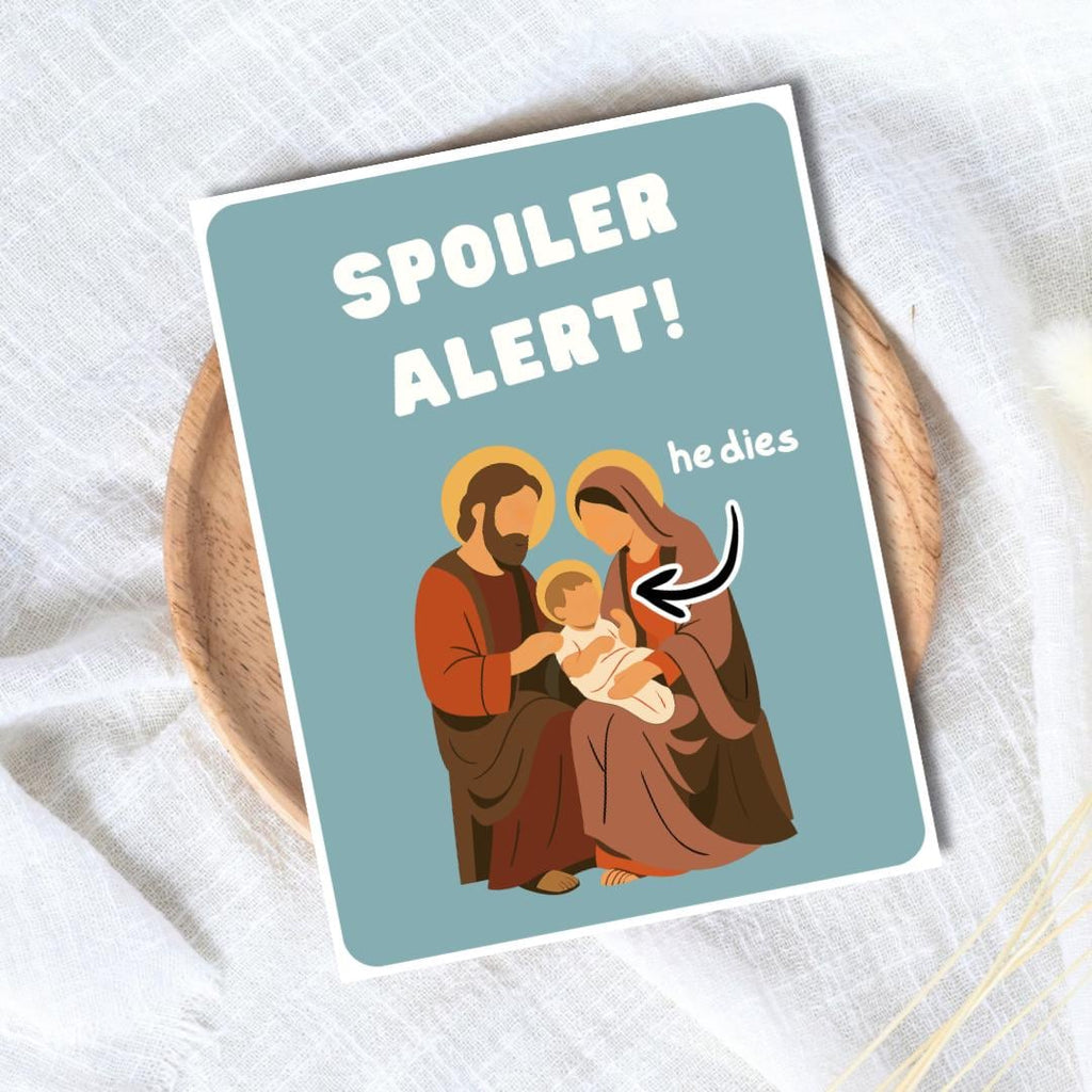 Spoiler Alert Funny Christmas Card - rude and funny Christmas card by Northern Wind Creative