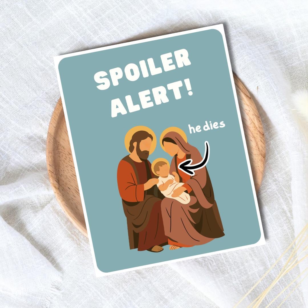 Spoiler Alert Funny Christmas Card - rude and funny Christmas card by Northern Wind Creative