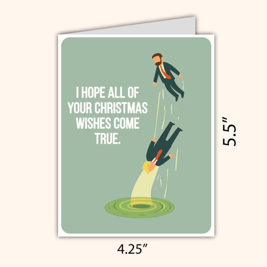 I Hope All Your Wishes Come True Christmas Card - rude and funny Christmas card by Northern Wind Creative