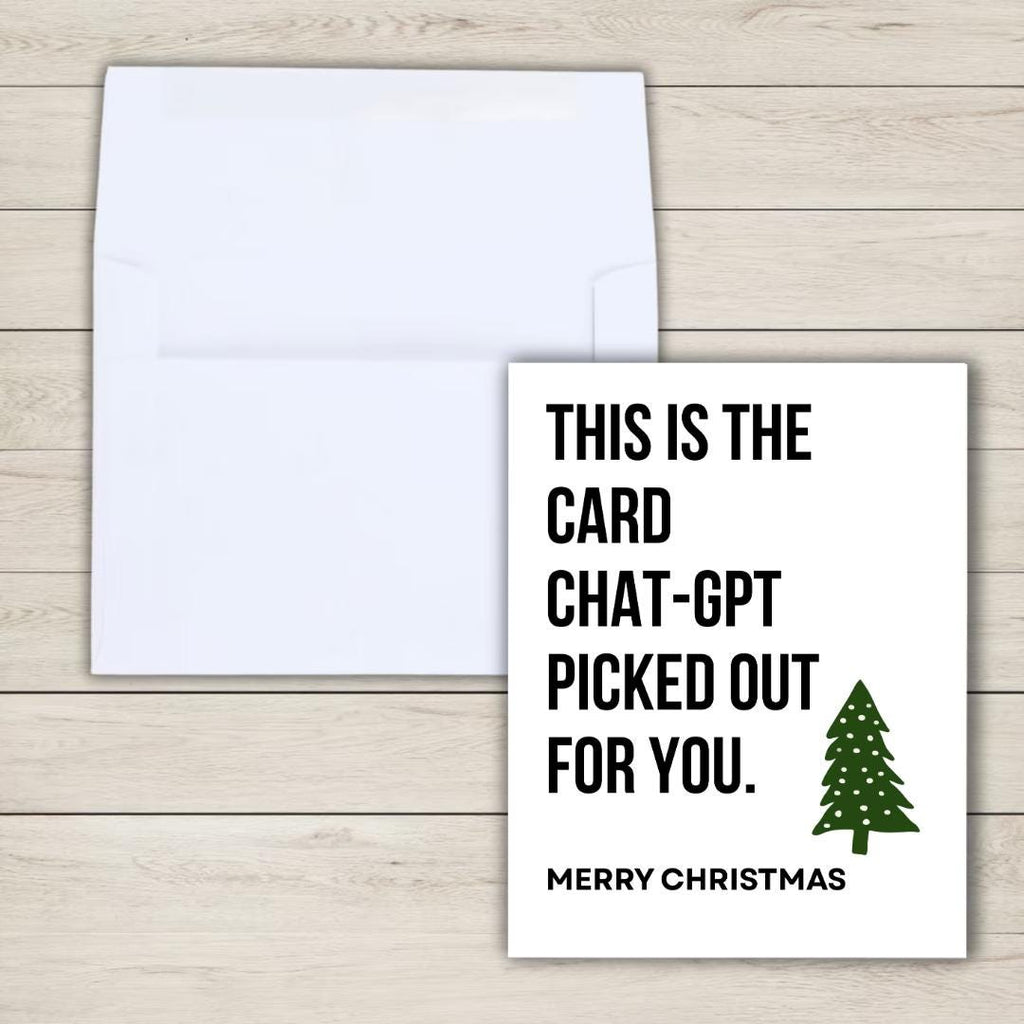 Funny Chat Gpt Christmas Card - rude and funny Christmas card by Northern Wind Creative