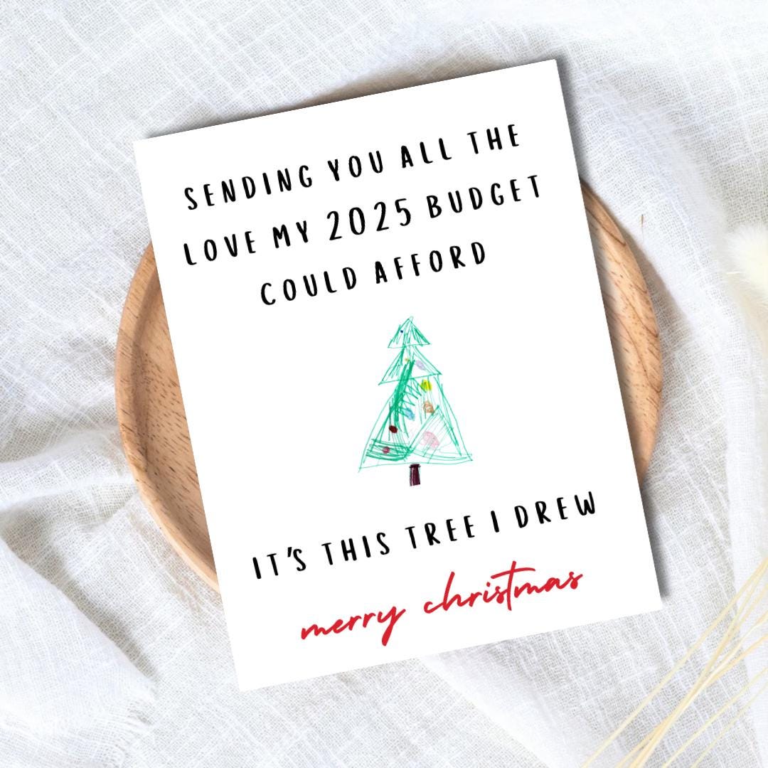 Funny 2025 Economy Christmas Card - rude and funny Christmas card by Northern Wind Creative