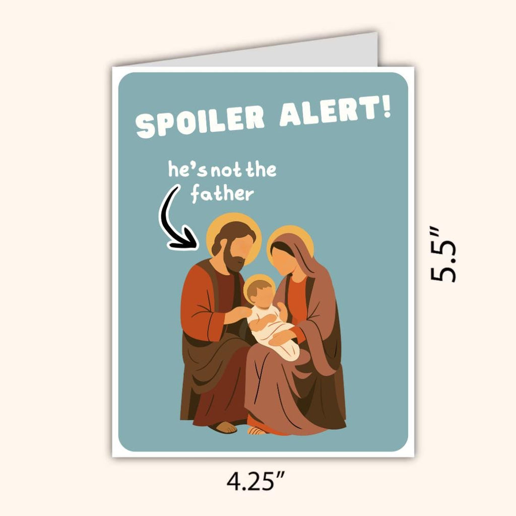 Spoiler Alert Funny Christmas Card - rude and funny Christmas card by Northern Wind Creative