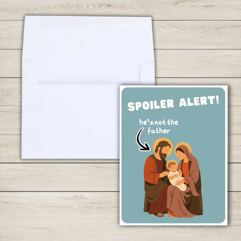 Spoiler Alert Funny Christmas Card - rude and funny Christmas card by Northern Wind Creative