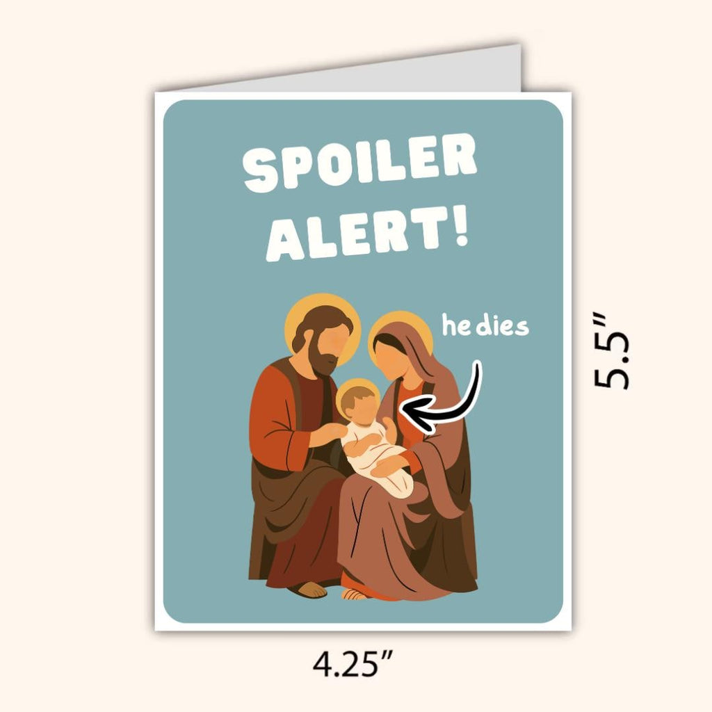 Spoiler Alert Funny Christmas Card - rude and funny Christmas card by Northern Wind Creative
