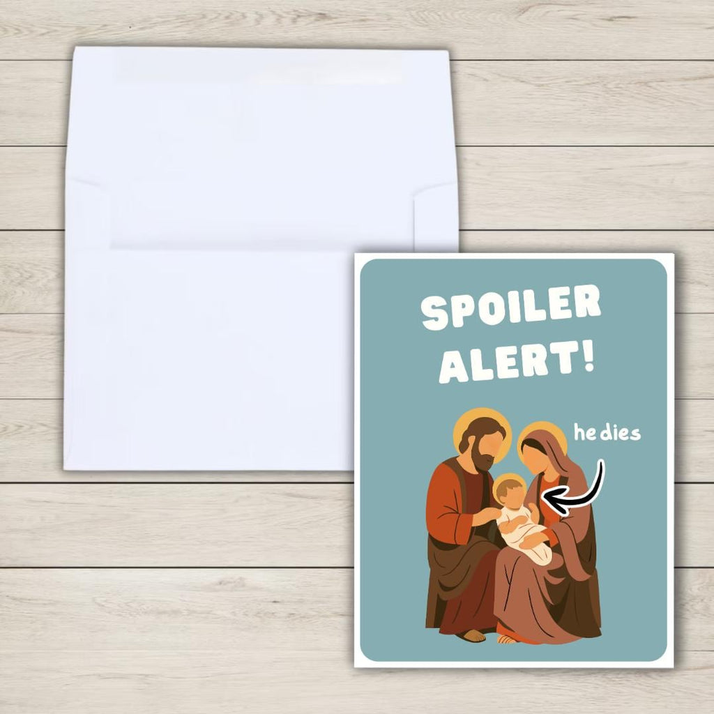 Spoiler Alert Funny Christmas Card - rude and funny Christmas card by Northern Wind Creative