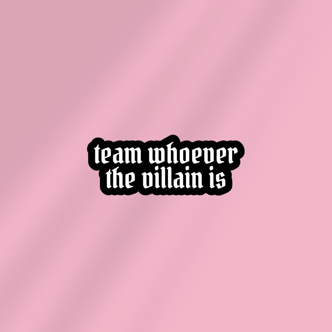Spicy Smut Book Kindle Sticker: Team Whoever the Villain Is sticker by Magic & Meaning