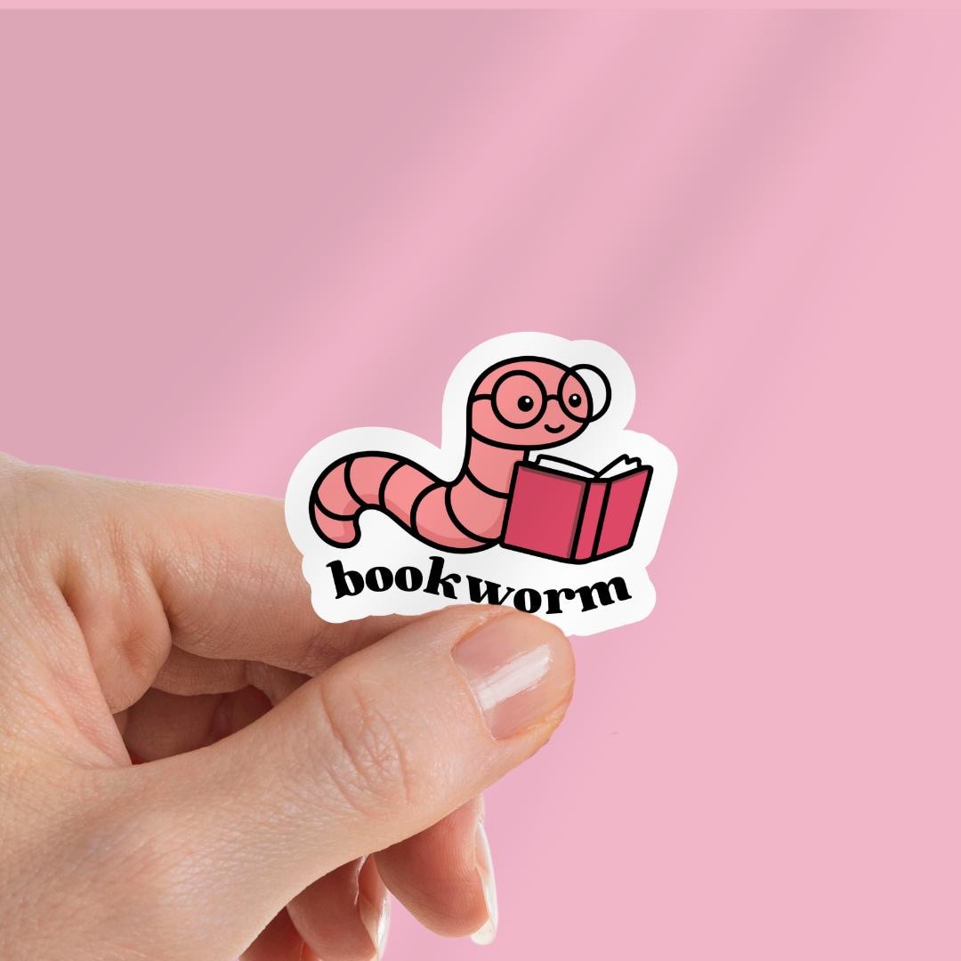 Bookworm Sticker Gift For Reader sticker by Magic & Meaning