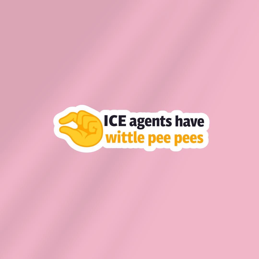 Anti ICE Agent Vinyl Sticker, Political Protest sticker by Magic & Meaning