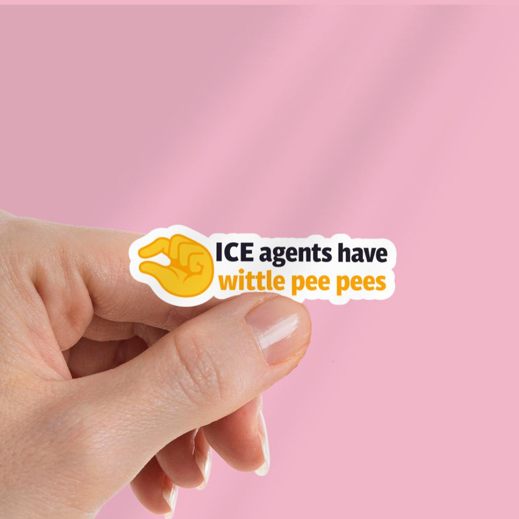 Anti ICE Agent Vinyl Sticker, Political Protest sticker by Magic & Meaning