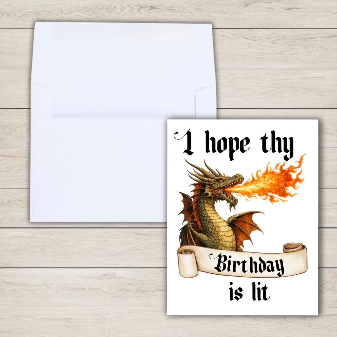 Funny Medieval Birthday Card - rude and funny birthday card by Northern Wind Creative