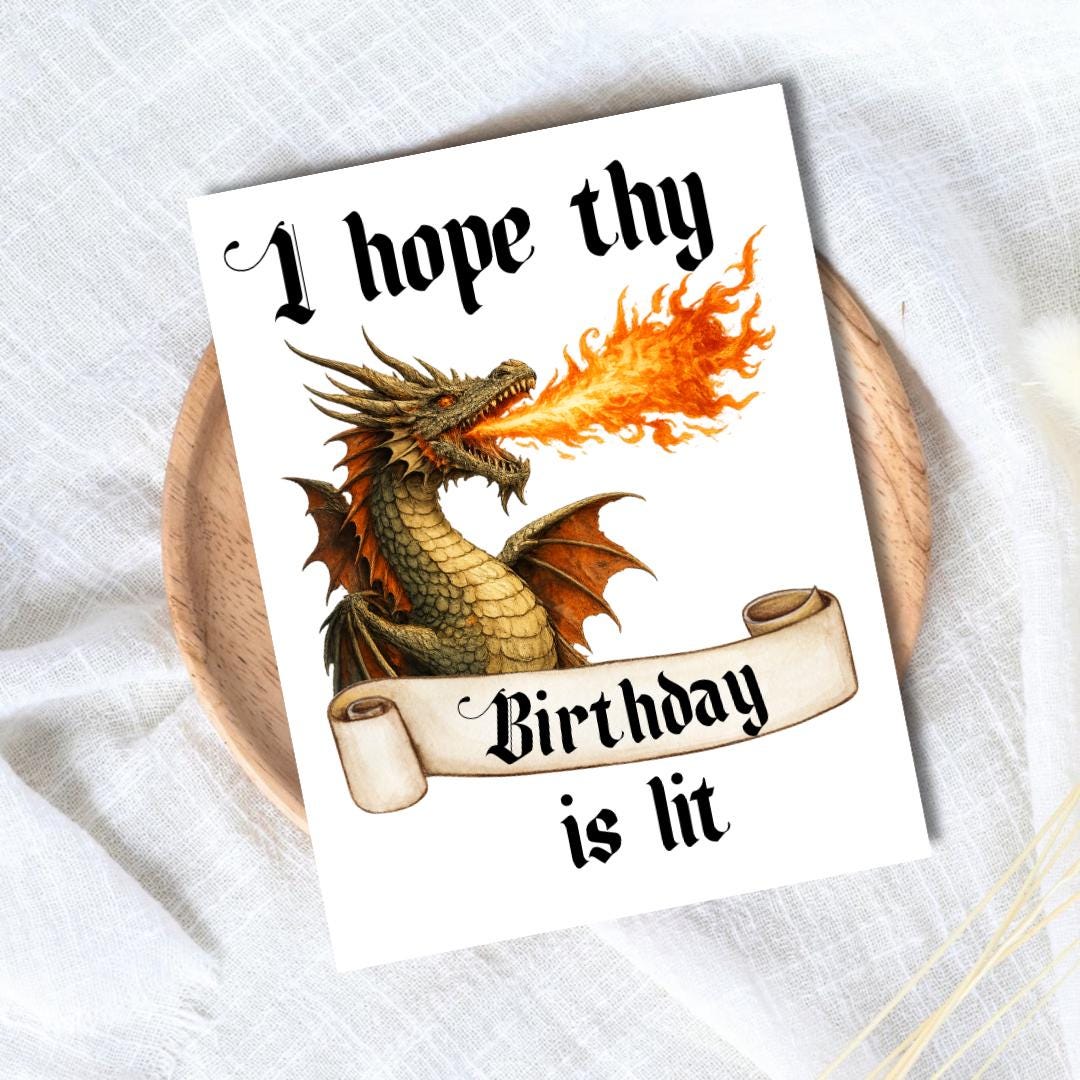 Funny Medieval Birthday Card - rude and funny birthday card by Northern Wind Creative