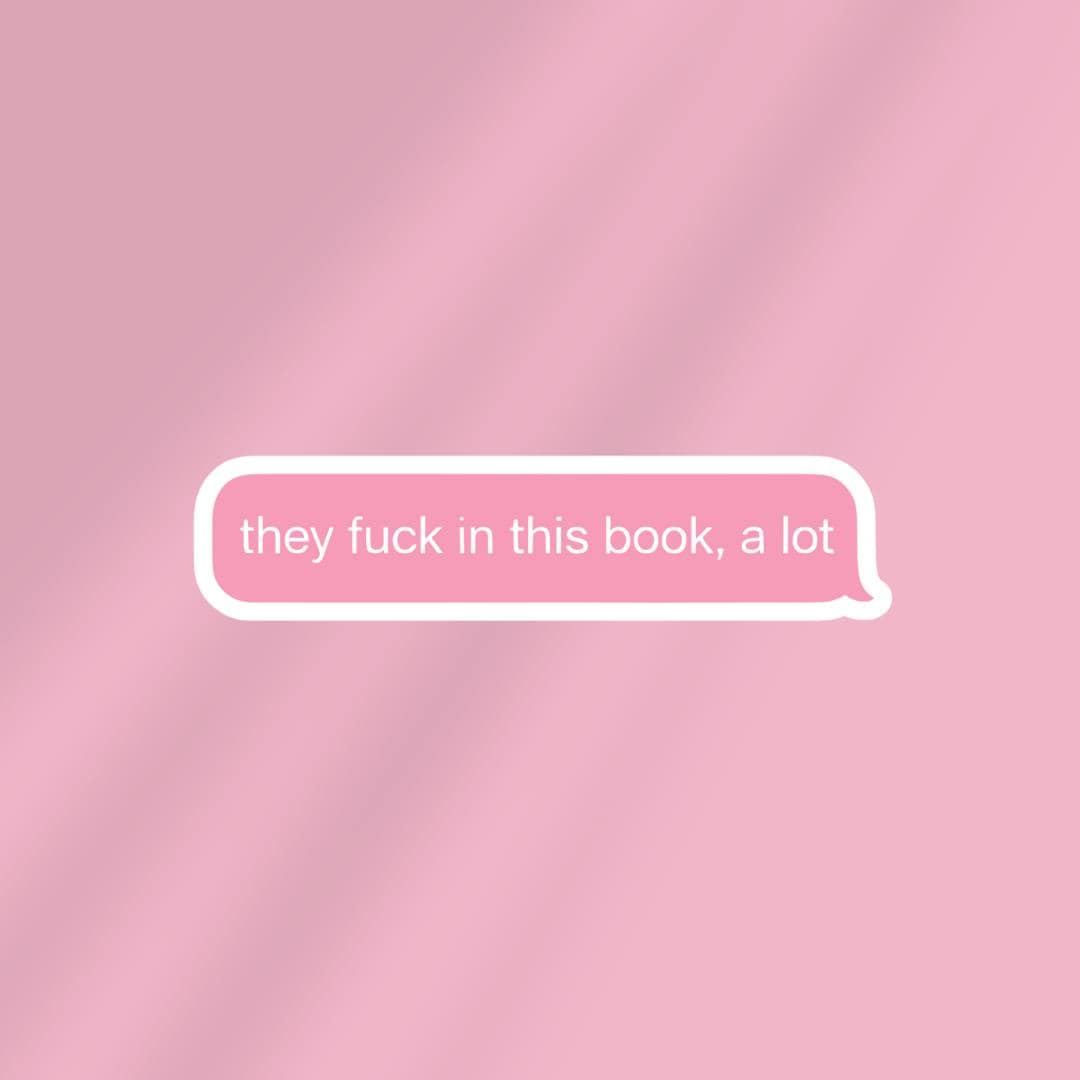 Spicy Smut Book Kindle Sticker: "They F*ck in this book, a lot" Reader decal sticker by Magic & Meaning