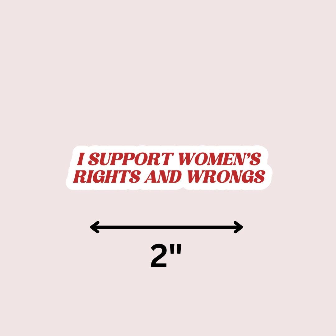 I Supports Women's Rights and Wrongs Kindle Sticker: Feminist Book Lover, Gift For Bookworms sticker by Magic & Meaning