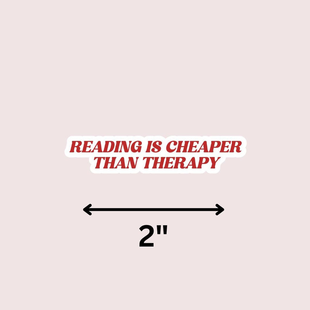 Reading is Cheaper Than Therapy Kindle Sticker: Sorry I Was Reading, E-reader Decal sticker by Magic & Meaning