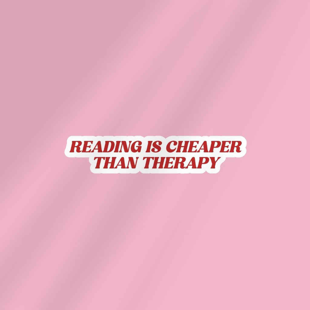 Reading is Cheaper Than Therapy Kindle Sticker: Sorry I Was Reading, E-reader Decal sticker by Magic & Meaning