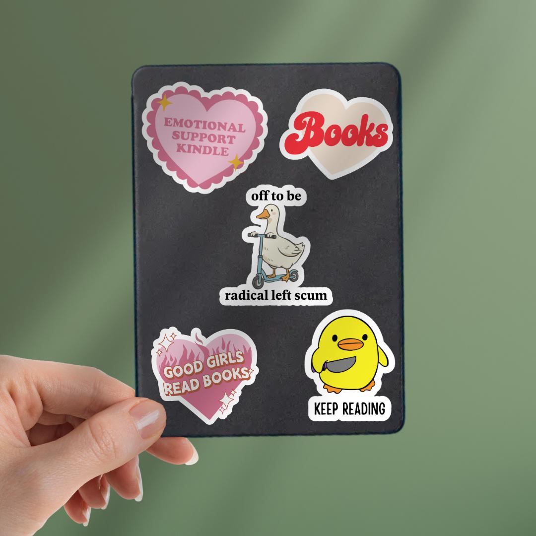 Radical Left Scum Silly Goose Sticker: Human Rights Book Lover, Gift For Bookworms sticker by Magic & Meaning