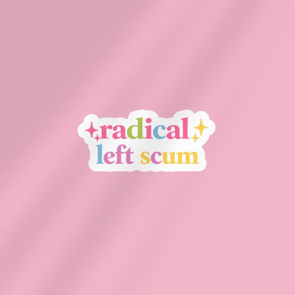 Radical Left Scum Kindle Sticker: Human Rights Book Lover, Gift For Bookworms sticker by Magic & Meaning
