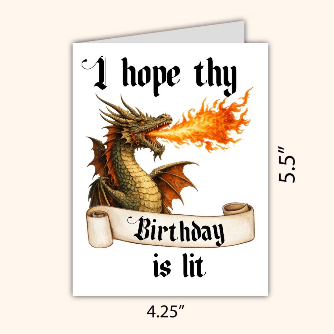 Funny Medieval Birthday Card - rude and funny birthday card by Northern Wind Creative