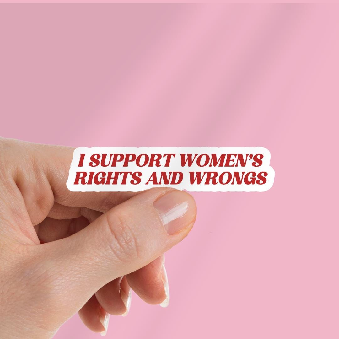 I Supports Women's Rights and Wrongs Kindle Sticker: Feminist Book Lover, Gift For Bookworms sticker by Magic & Meaning