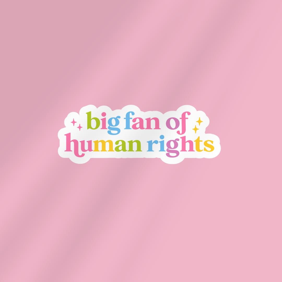 Big Fan of Human Rights Kindle Sticker: Equality Book Lover, Gift For Bookworms sticker by Magic & Meaning