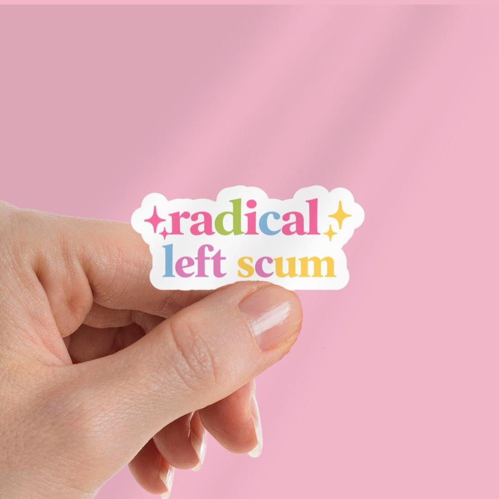 Radical Left Scum Kindle Sticker: Human Rights Book Lover, Gift For Bookworms sticker by Magic & Meaning