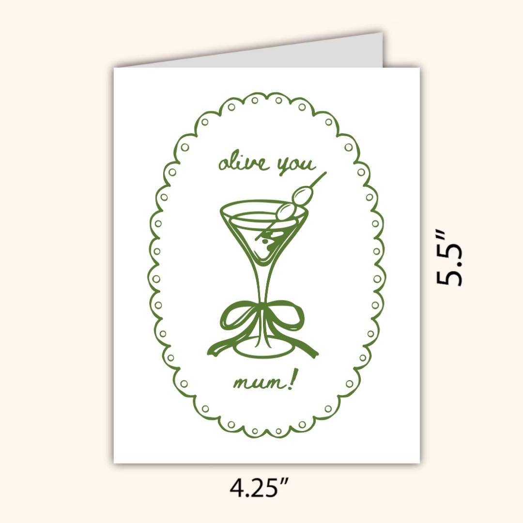 Olive You Mum Card - rude and funny Mother’s Day card by Northern Wind Creative