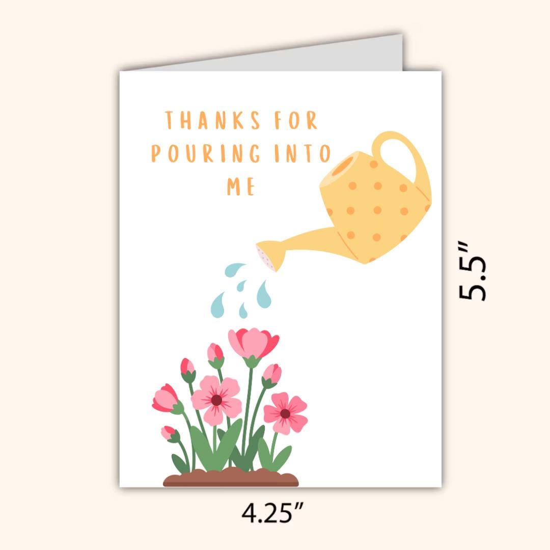 Thanks for Pouring into Me Card - rude and funny Mother’s Day card by Northern Wind Creative