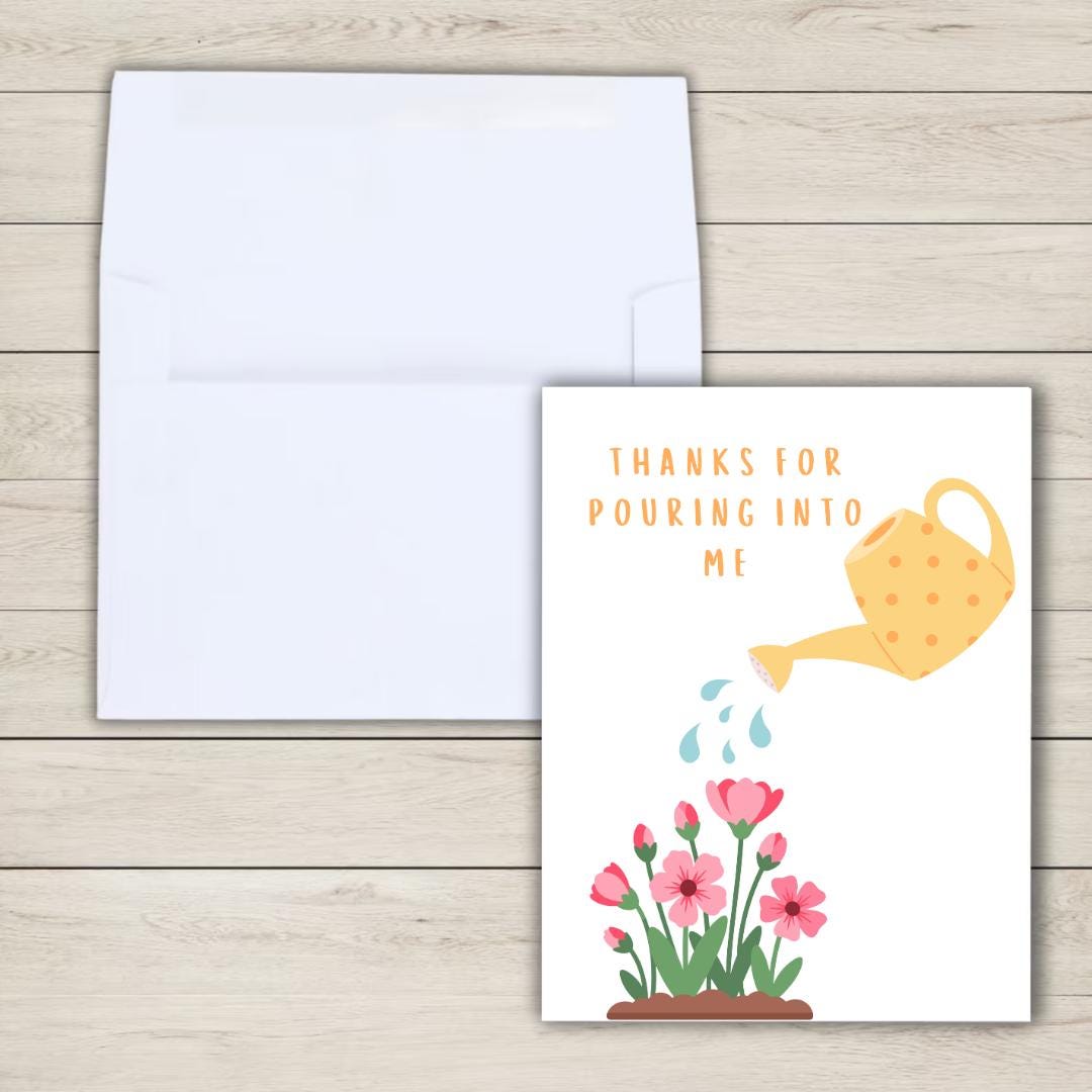 Thanks for Pouring into Me Card - rude and funny Mother’s Day card by Northern Wind Creative