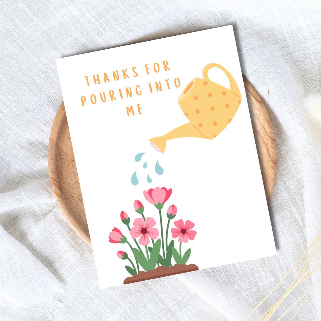 Thanks for Pouring into Me Card - rude and funny Mother’s Day card by Northern Wind Creative