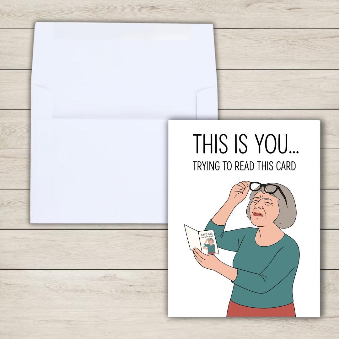 This Is You Trying to Read This Funny Mother's Day Card - rude and funny Mother’s Day card by Northern Wind Creative