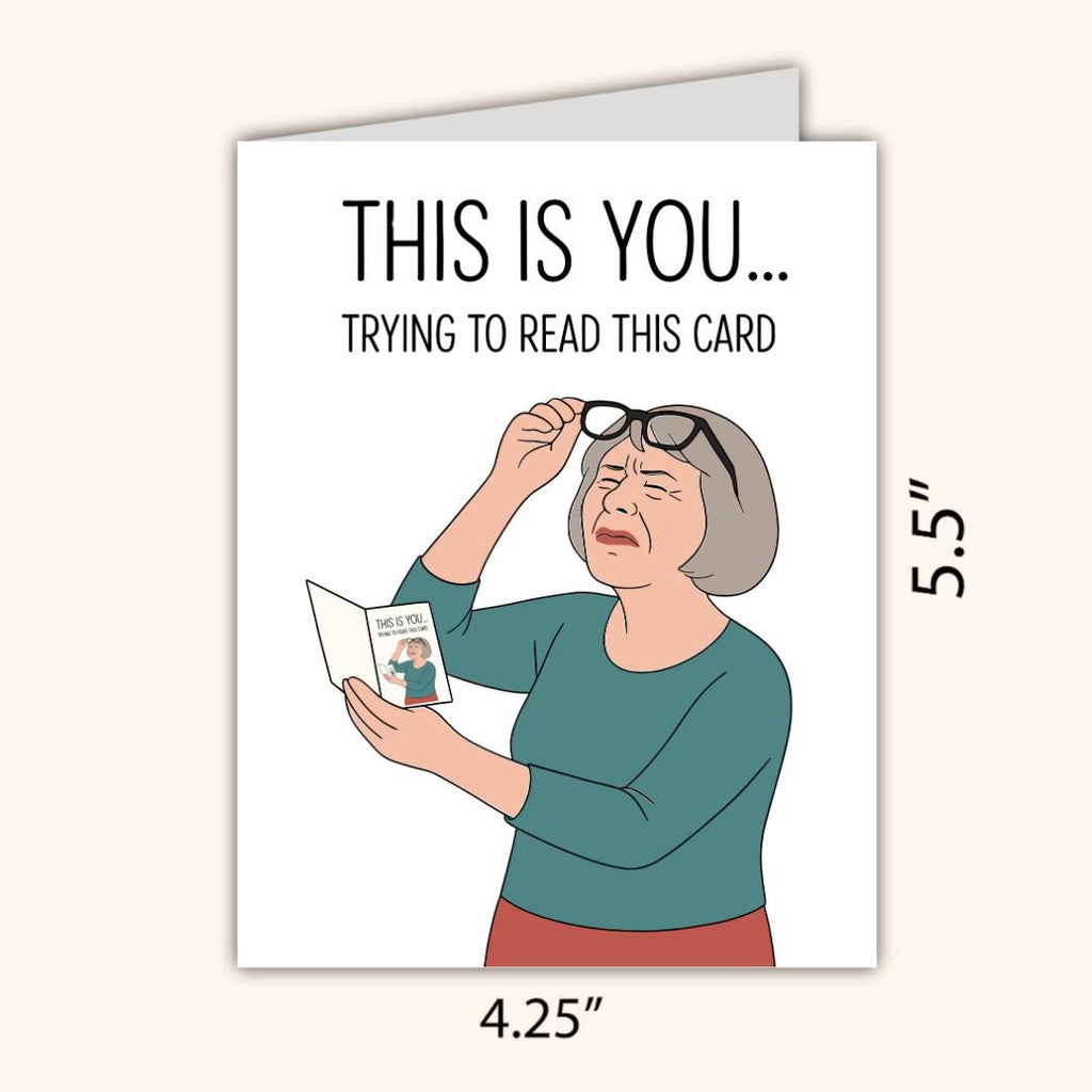 This Is You Trying to Read This Funny Mother's Day Card - rude and funny Mother’s Day card by Northern Wind Creative