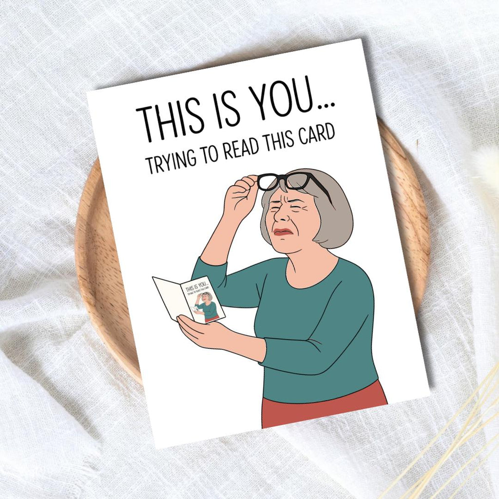 This Is You Trying to Read This Funny Mother's Day Card - rude and funny Mother’s Day card by Northern Wind Creative
